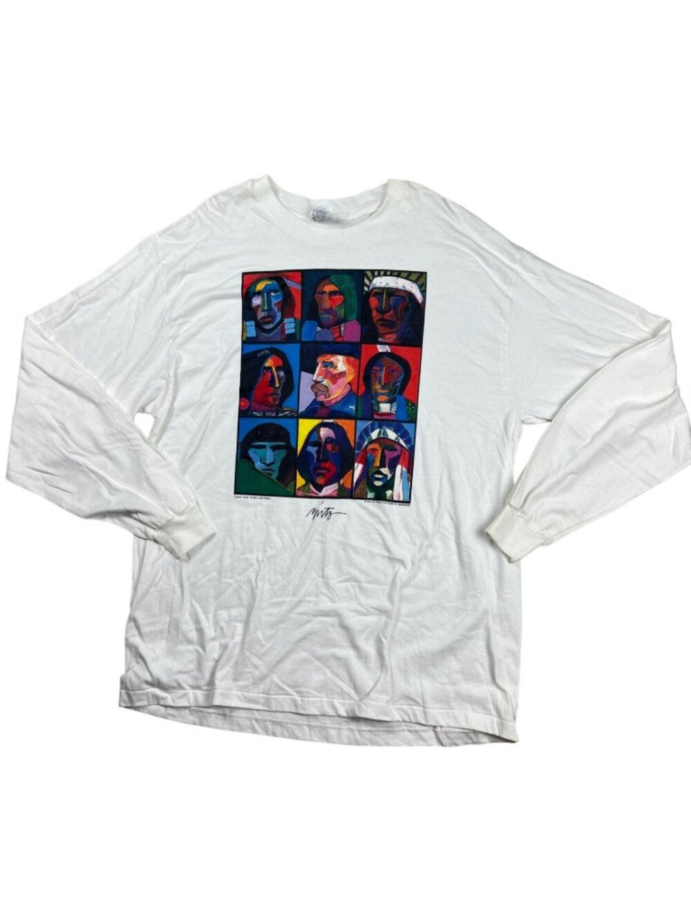 Rare 1993 Custer Suite John Nieto Painting Graphic T Size XL